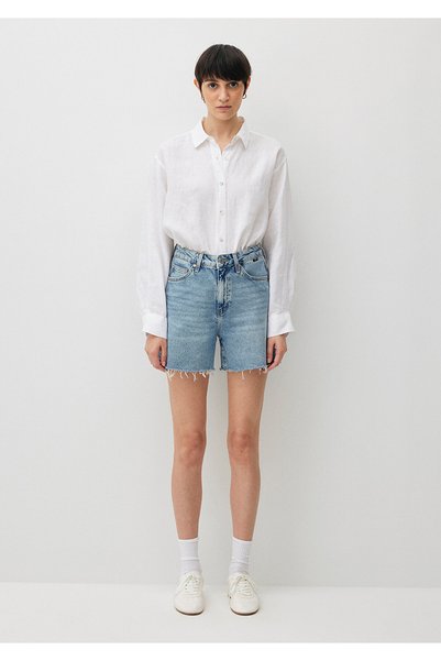 Mavi Millie 90lar Gölgeli Indigo Mavisi Jean Şort 1458934576