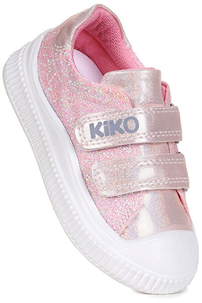 Kiko Kids أحذية كاجوال للفتيات الصغيرات من جليتر فيلكرو