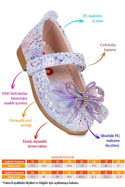 Kiko Kids Zoe Cırtlı Taşlı Fiyonk Kız Bebek / Çocuk Babet Ayakkabı