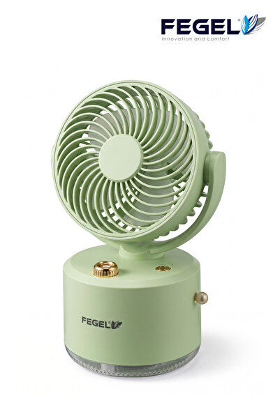 Fegel FG-03 | Buharlı Nemlendirmeli Masaüstü Şarjlı Fan