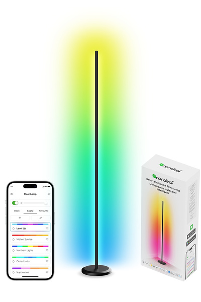 Nanoleaf Akıllı RGBW Dikey Aydınlatma Yer Lambası Matter, App Kontrollü, Goog...