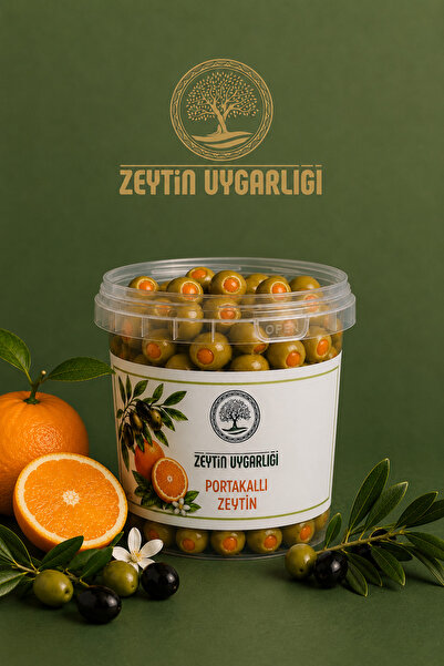 Zeytin Uygarlığı Portakal Dolgulu Yeşil Zeytin 500g