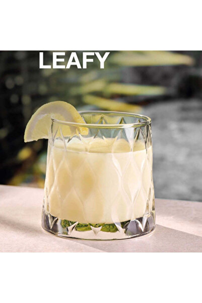 dealshopromania Set de 12 pahare Leafy, 300 ml, din sticlă groasă transparent...