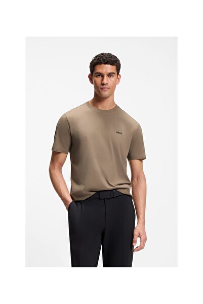 BOSS Logo Detaylı Esnek Pamuk T-shirt