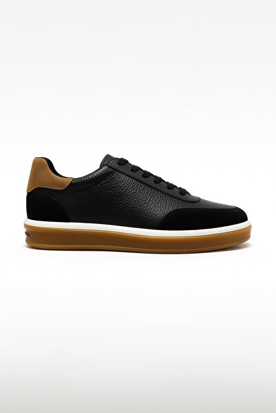 Morven Pantofi de piele casual sezonieri negri pentru bărbați