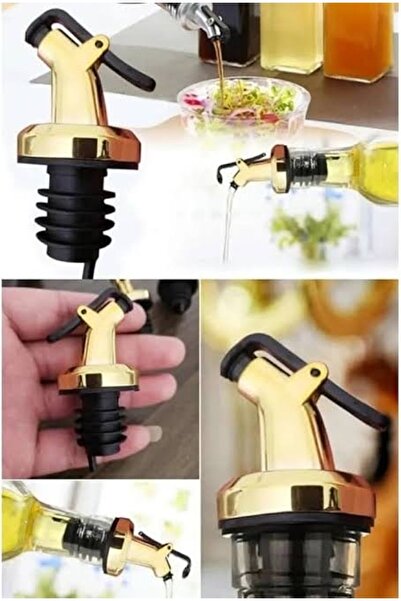 Trend Home Life 4 Adet Gold Tıpa Yağdanlık Sarı Tıpa Yağlık Sirkelik Damlatmaz Tıpa