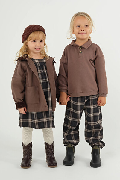 Mioma Kids Plaid Trousers Anthracite