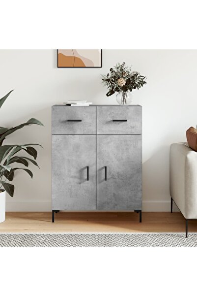 Concept Servantă, gri beton, 69,5x34x90 cm, lemn compozit