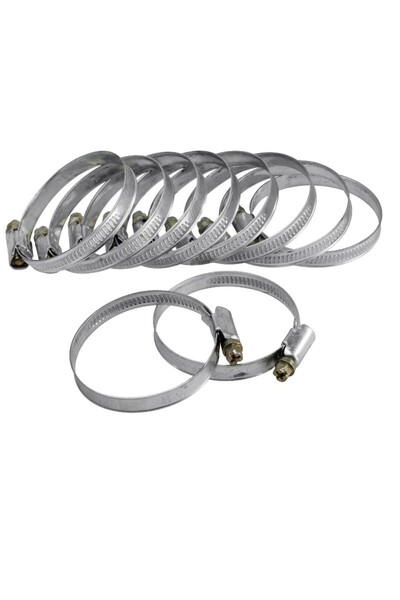 Extol Set of 10 hose clamps, Extol, stainless steel, 32 - 50 mm