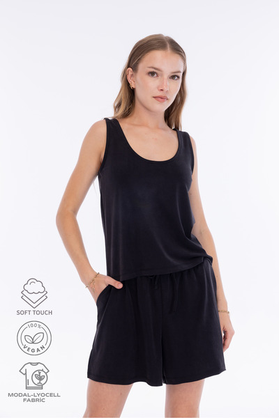 Bled Set Premium din 2 piese din modal – Pantaloni scurți și bluză
