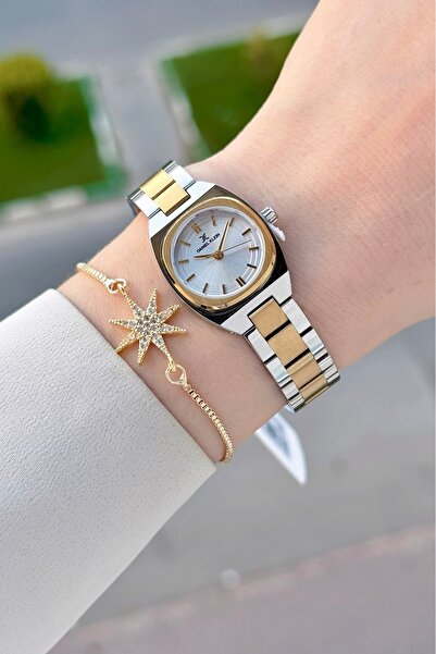 Daniel Klein Gold Silver Color Gift Packaged 22.5 mm Women's Wristwatch