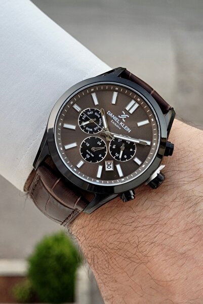 Daniel Klein Acı Kahverengi Renk 43 Mm Fonksiyonları Aktif 24 Ay Garantli Erk...