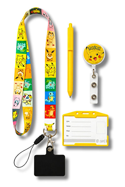 excarpin Pokémon Gift Collection Set Neck Strap Lanyard Yoyo and Card Holder ...