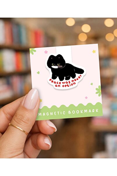 Flurina Studio Mıknatıslı Kitap Ayracı No:42 - Black Kitty