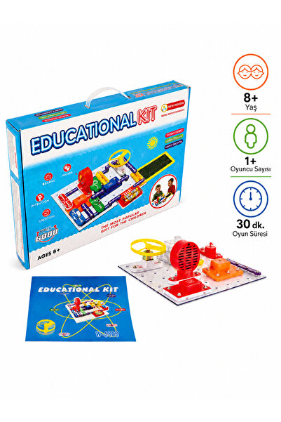 Zet Zeka EDUCATIONAL KIT Eğlenceli ve Öğretici Elektronik Deney Seti 300+ Den...
