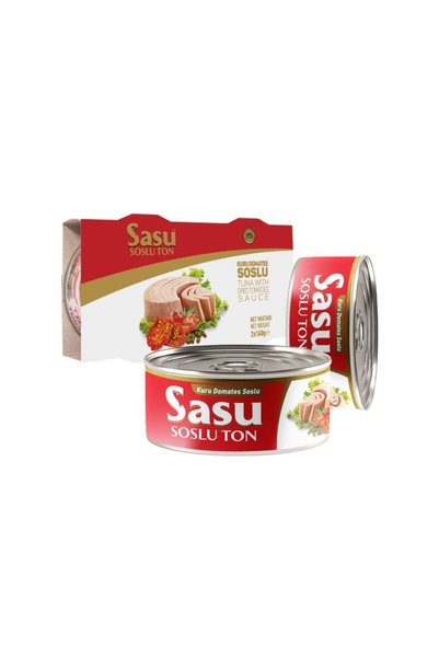 SASU SOSLUTON Sasu Kuru Domatesli & Soslu Ton Balığı 2x160 gr Bütün Dilim