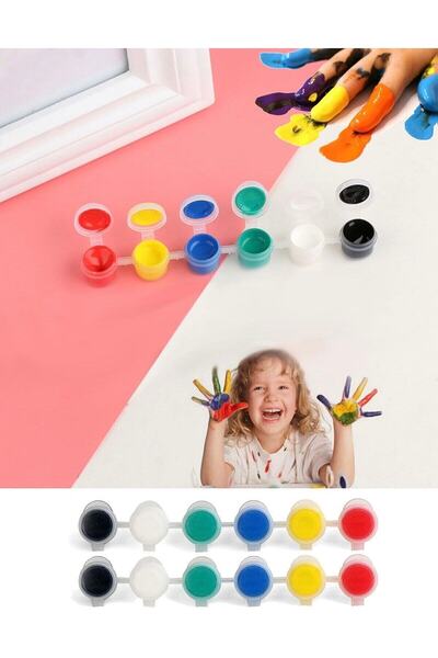 cnk craft shop Kolye Yüzük Takı Kutusu 6 Göz 10 Ml, Boya Kutusu,boncuk Kutusu, Lens Kutusu, Plastik Boş Kutu
