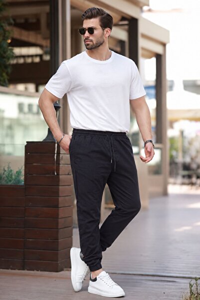 Madmext Siyah Relaxed Jogger Pantolon 6853