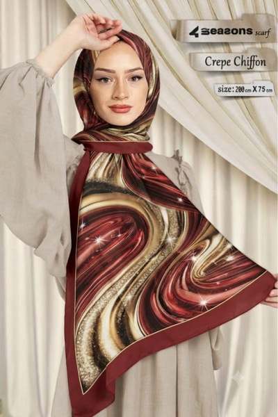 4seasons scarf طرحة كريب شيفون