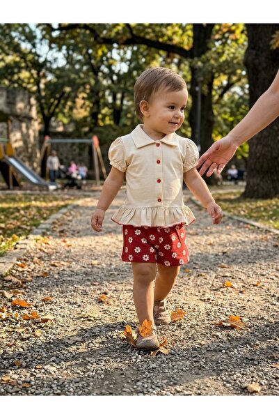 INFANT Set tricou și pantaloni scurți cu flori