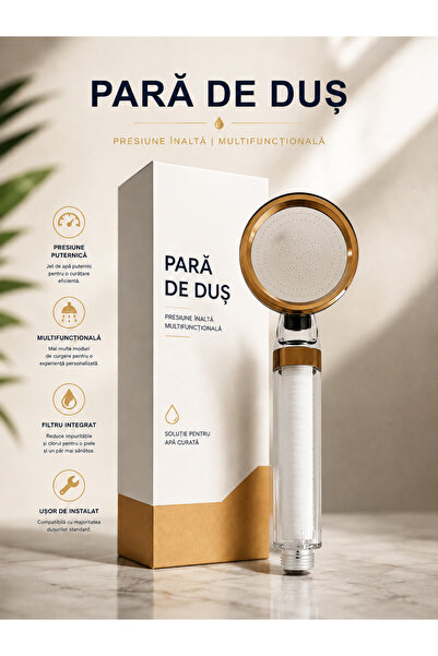 OEM Pară de Duș Premium -Spa cu Pietre Maifan, Înaltă Presiune și Filtrare Av...