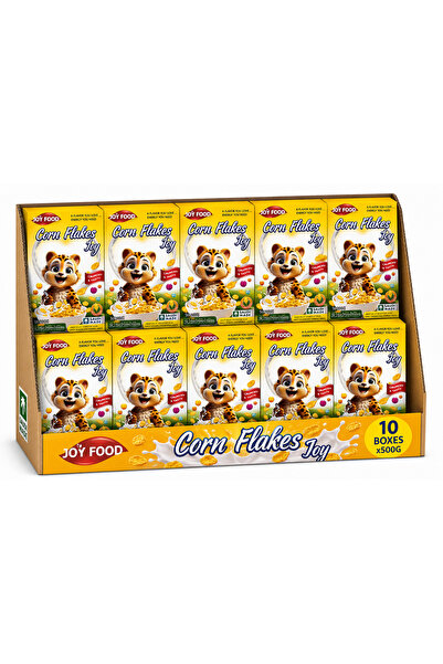 joyfood رقائق الذرة العادية 500 جرام - عبوة متعددة تحتوي على 10 عبوات إفطار ب...