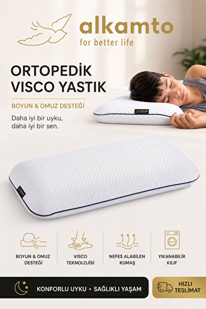 Visco Ortopedik Çocuk Yastığı 66x33 cm | 2+ Yaş Bebek ve Çocuklar İçin | OEKO-TEX Sertifikalı