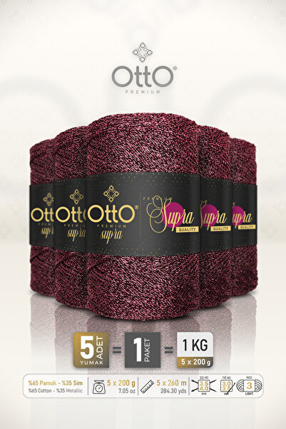 Otto Premium Simli Supra - Gül Kurusu - 5'li Paket - 3mm/200gr/260m - Çanta A...