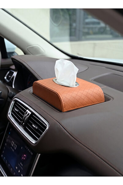 Lawazim Car Tissue Box - Armrest Seat Napkin Organizer Storage Dispenser