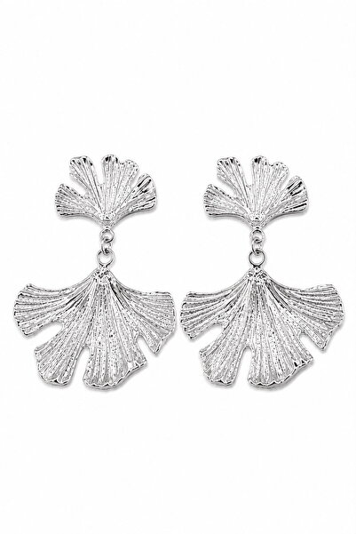 DEMOKAN Women's Earrings Serrated Symmetrical Leaf 5 cm Earrings