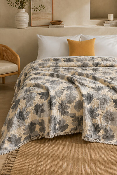 VERONİCA LİNE Premium 100% Cotton Bohemian Filled Double Bedspread 220X240 cm...