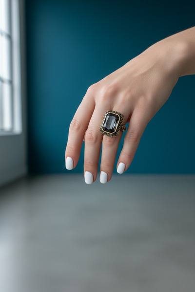 FUYA JEWELLERY Kristal Renkli Taşlı Yüzük