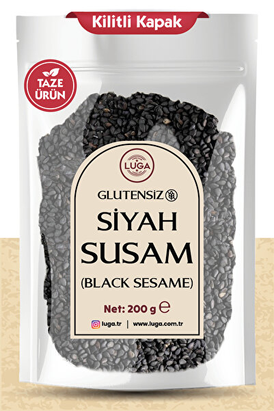 Luga Siyah Susam 200 g - Glutensiz, %100 Doğal, Katkısız ve Saf, Yeni Mahsul,...