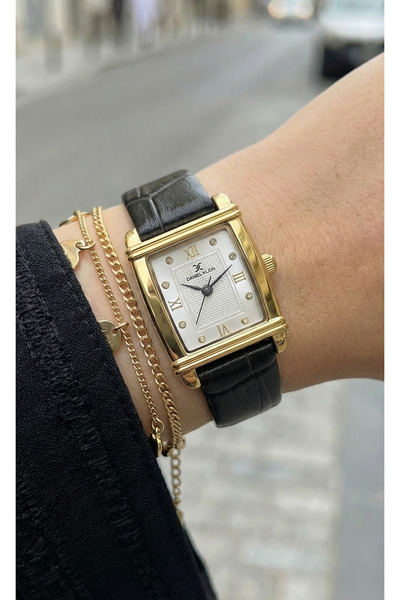 Daniel Klein Premium Black Leather Watch for Women DK.1.14116-2