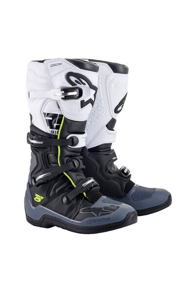 Alpinestars TECH 5 Kros Motosiklet Botu Siyah Gri Beyaz
