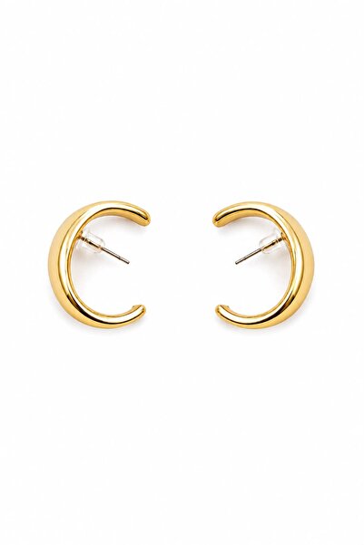 DEMOKAN Women's Earrings Inward Curved Curved Basket 3cm Earrings