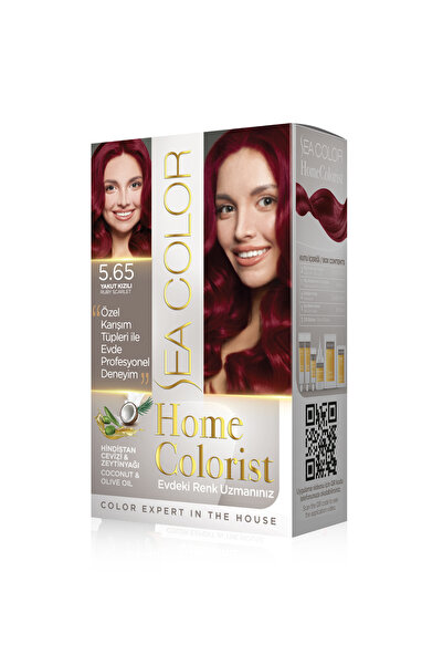 Sea Color Home Colorist Set Saç Boyası 5.65 Yakut Kızılı