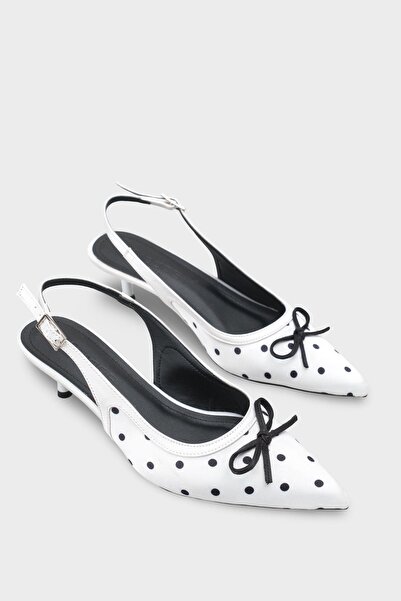 Capone Outfitters Valencia Pointed Toe Open Back Mid-Heeled Women's Shoes