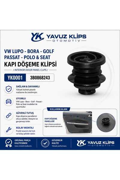 Volkswagen Vw Lupo - Bora - Golf - Passat - Polo & Seat Kapı Döşeme Klipsi 15...