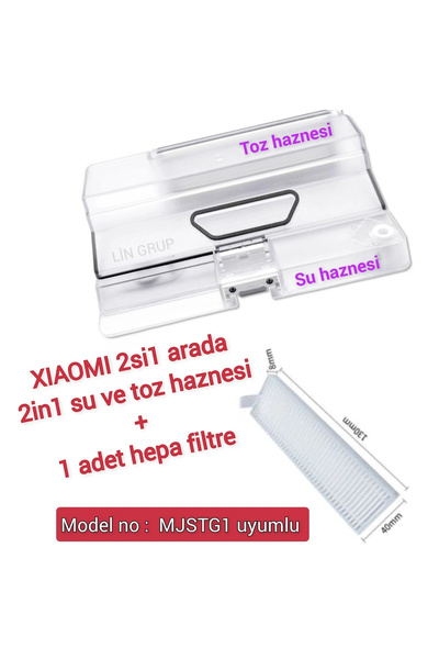 LİN GRUP Mi Robot Xiaomi Essential Mjstg1 Model 2 in 1 Water and Dust Container