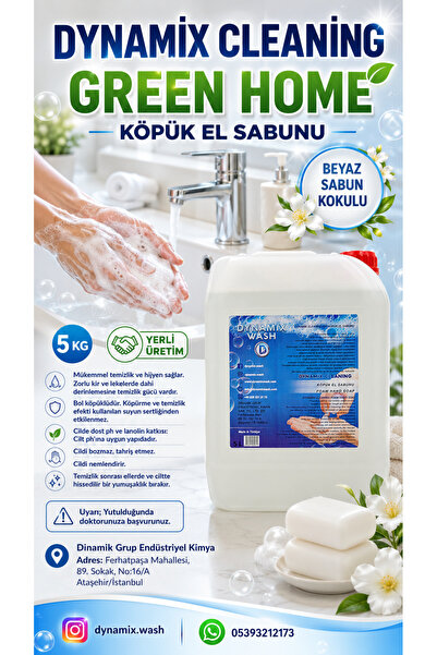dynamix wash Beyaz Sabun Kokulu Sıvı Köpük Sabun 5 kg ( Köpük Çıkışlı Sabunlu...