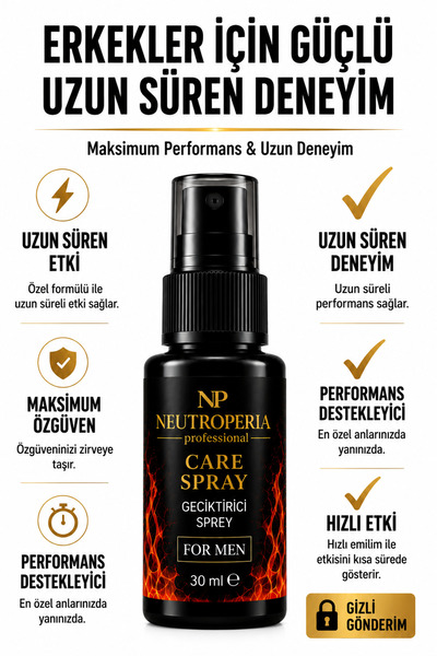 NP Neutroperia Professional Erkekler İçin Uzun Deneyim Sprey Premium Özel For...