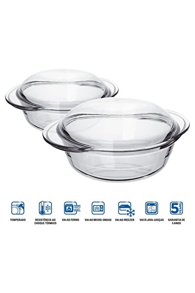 Marinex 4-Piece Borosilicate Glass Casserole Set – Heat-Resistant, Oven, Micr...