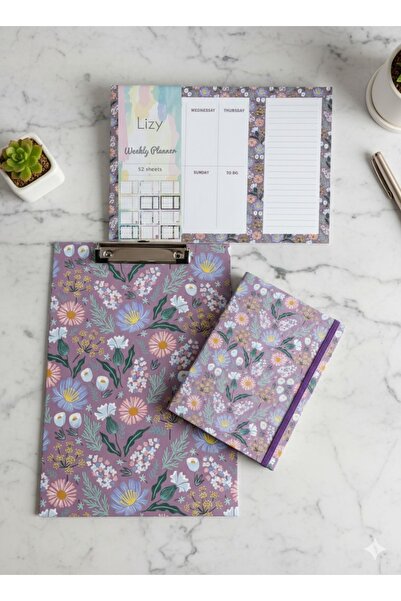 Adalinhome Atakids Lizy Sekreterlik Dosyası, Defter ve Haftalık Planlayıcı 3'...