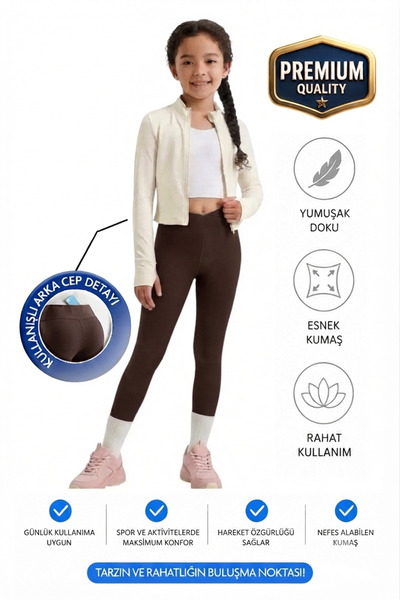 ERDEM KIDS Κολάν για κορίτσια με τσέπες, διπλό στήθος, ψηλόμεσο, για καθημερι...
