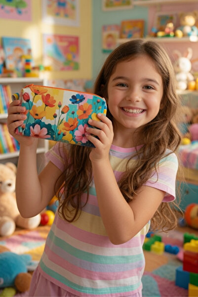United Fabrics حافظة أقلام للأطفال - حامل أقلام من الجلد الصناعي بنمط مطبوع -...