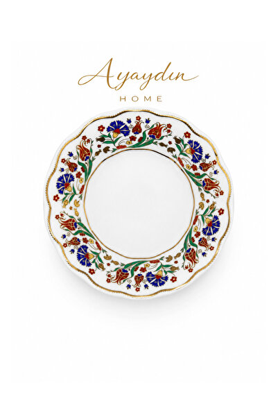İpek Porselen Çok Lale Desenli Çay Tabağı 6’lı Set – AYAYDIN HOME