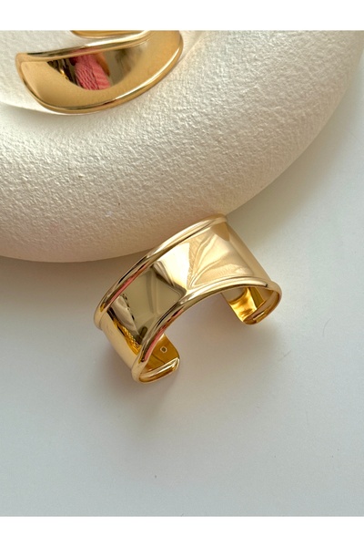 YOUES JEWELRY Kalın Kelepçe Bilezik Ayarlanabilir Bileklik Unisex Gold Kadın ...