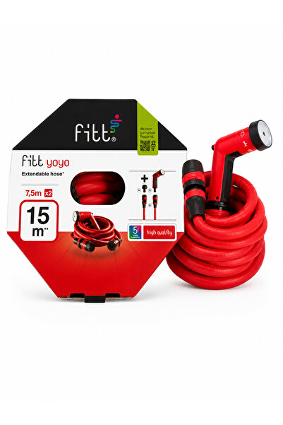 Fitt Yoyo Go Uzayan Bahçe Sulama Hortumu Tabancalı 15 Metre