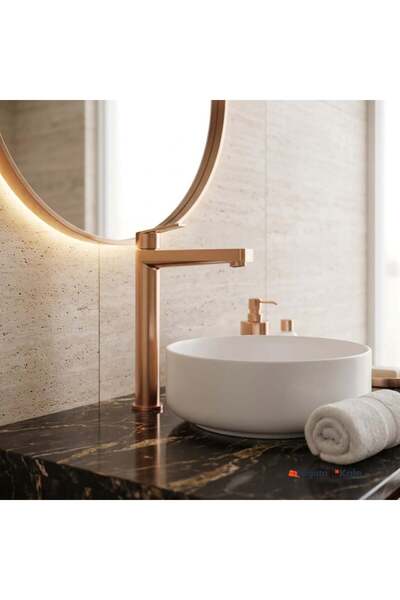 KALE Sempre Plus Rose Gold Yüksek Lavabo Bataryası